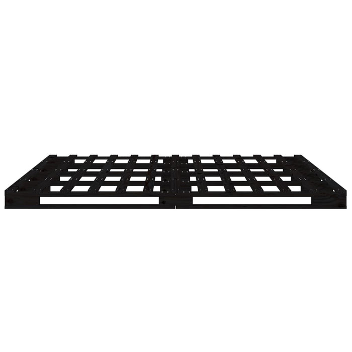 Pallet Bed without Mattress Black 140x190 cm Solid Wood