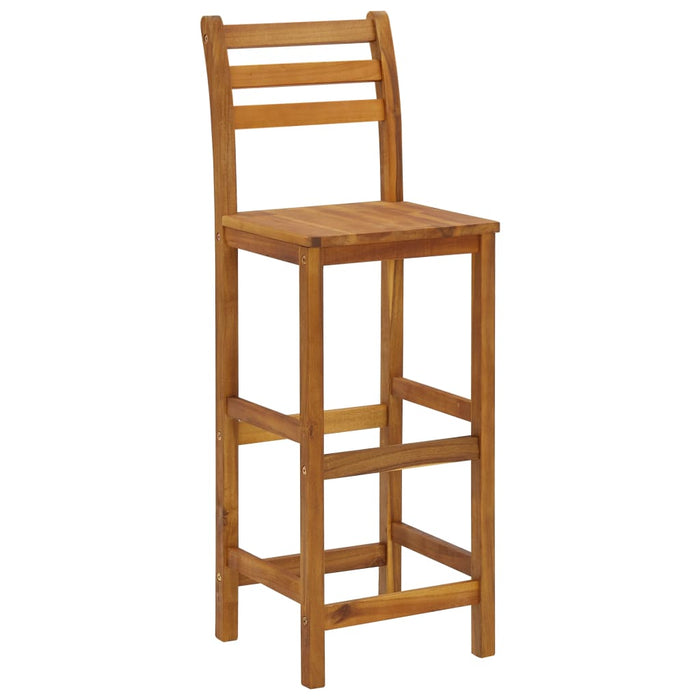 Bar Stools 8 pcs Solid Wood Acacia