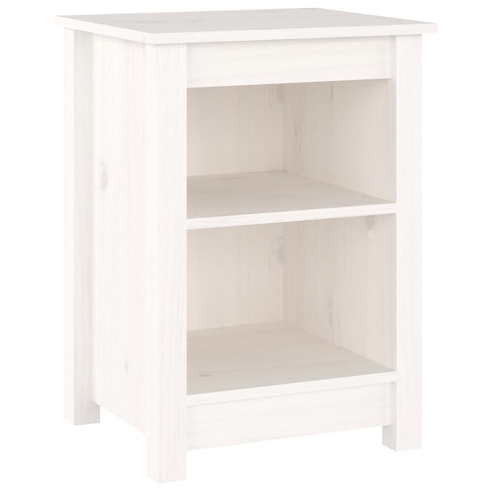 Bedside Cabinets 2 pcs White 40x35x55 cm Solid Wood Pine