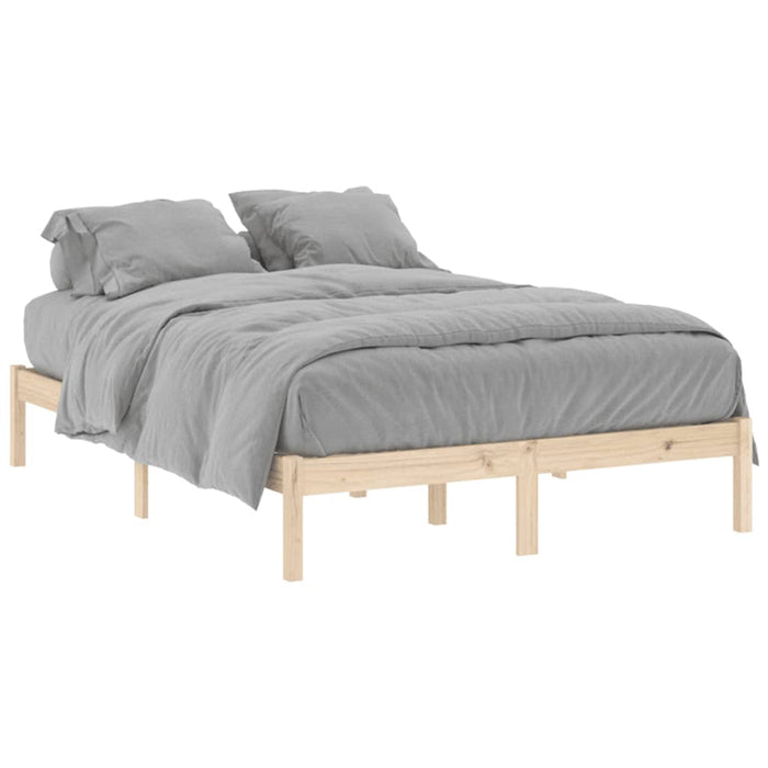 Bed Frame without Mattress 137x190 cm Solid Wood Pine  Full