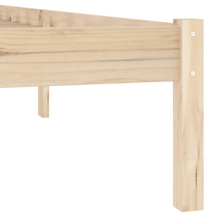 Bed Frame without Mattress 137x190 cm Solid Wood Pine  Full