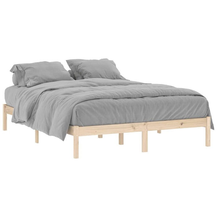 Bed Frame without Mattress 152x203 cm Solid Wood Pine Queen