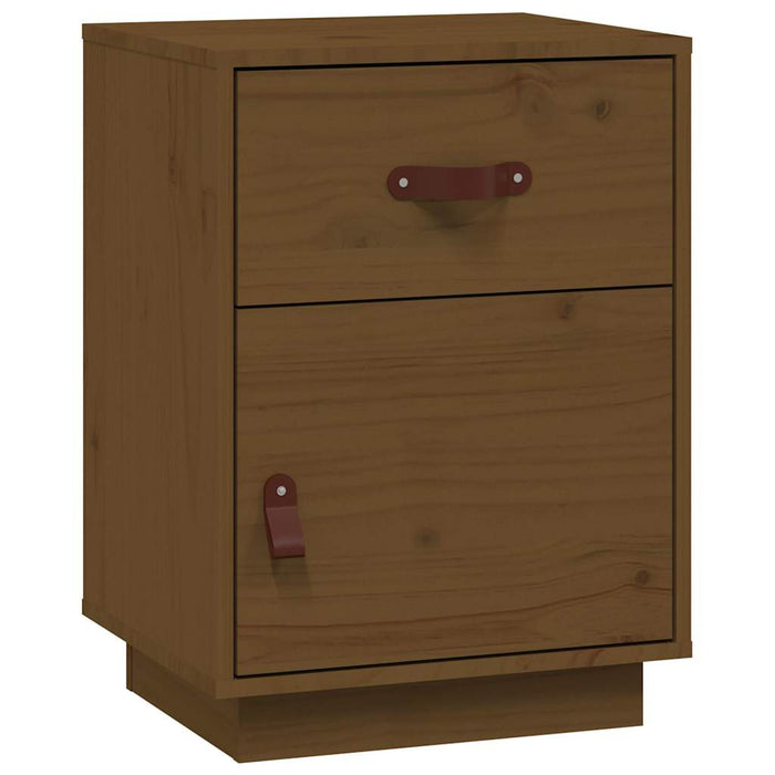 Bedside Cabinet Honey Brown 40x34x55 cm Solid Wood Pine