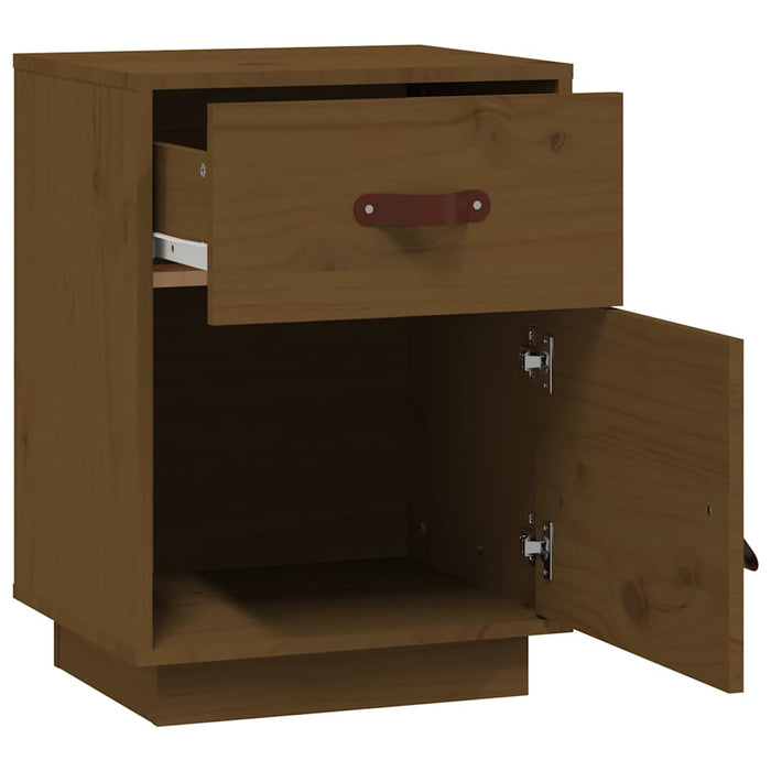 Bedside Cabinet Honey Brown 40x34x55 cm Solid Wood Pine