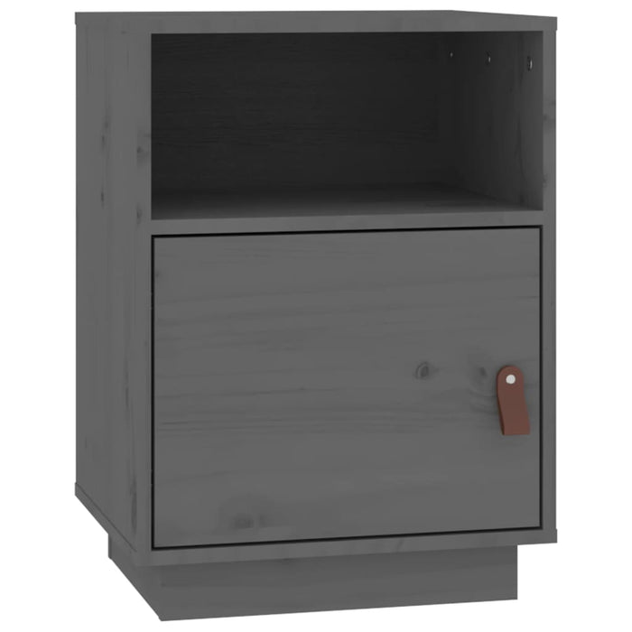 Bedside Cabinets 2 pcs Grey 40x34x55 cm Solid Wood Pine