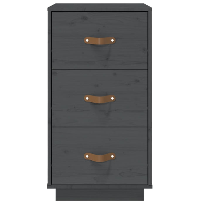 Bedside Cabinets 2 pcs Grey 40x40x75 cm Solid Wood Pine