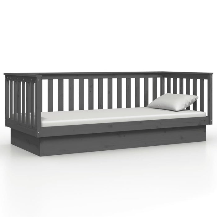 Day Bed without Mattress Grey 90x200 cm Solid Wood Pine