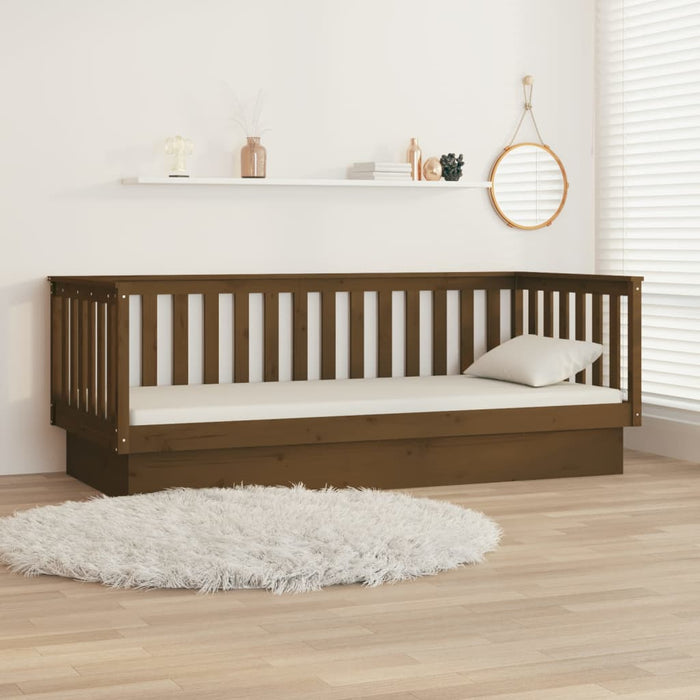 Day Bed without Mattress Honey Brown 90x200 cm Solid Wood Pine