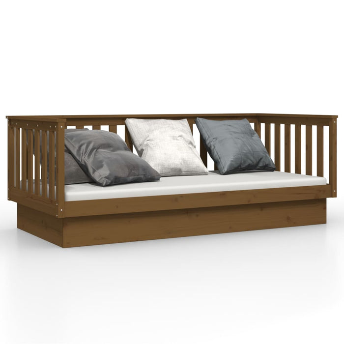 Day Bed without Mattress Honey Brown 100x200 cm Solid Wood Pine