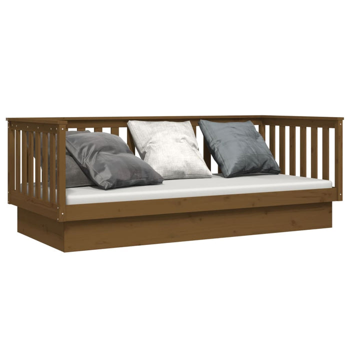 Day Bed without Mattress Honey Brown 100x200 cm Solid Wood Pine