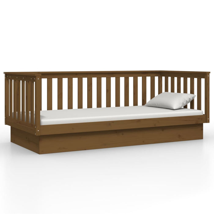 Day Bed without Mattress Honey Brown 100x200 cm Solid Wood Pine