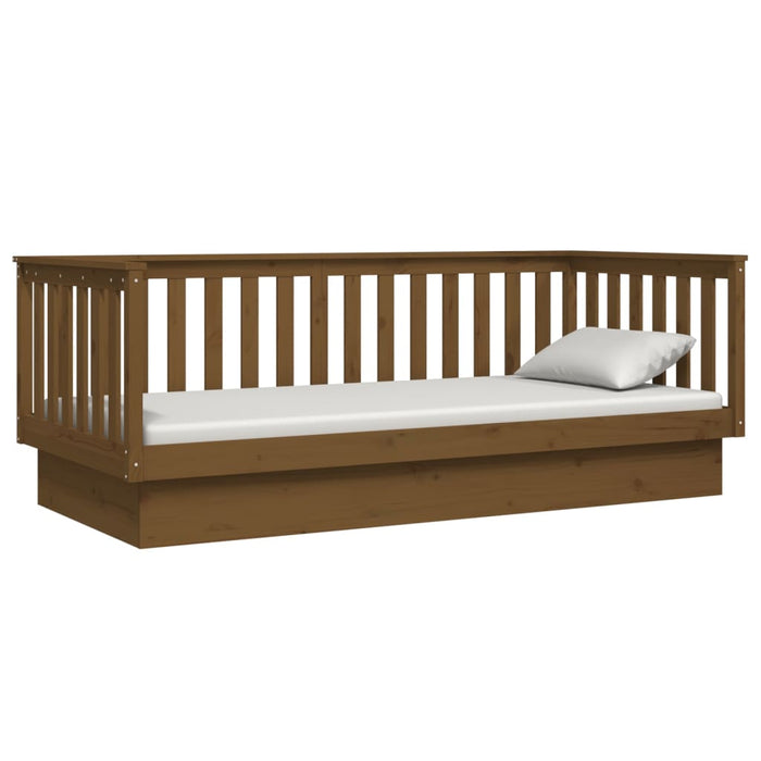 Day Bed without Mattress Honey Brown 100x200 cm Solid Wood Pine