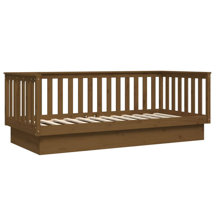 Day Bed without Mattress Honey Brown 100x200 cm Solid Wood Pine