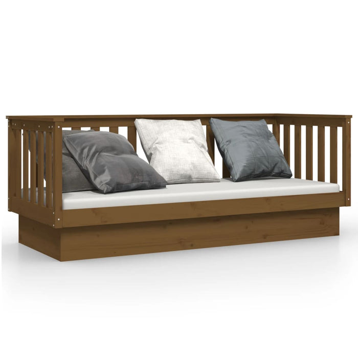 Day Bed without Mattress Honey Brown 75x190 cm Small Single Solid Wood Pine