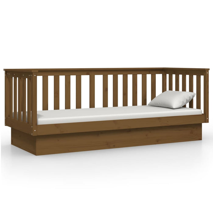 Day Bed without Mattress Honey Brown 75x190 cm Small Single Solid Wood Pine