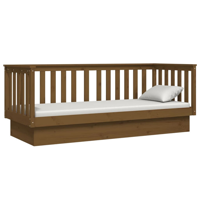 Day Bed without Mattress Honey Brown 75x190 cm Small Single Solid Wood Pine