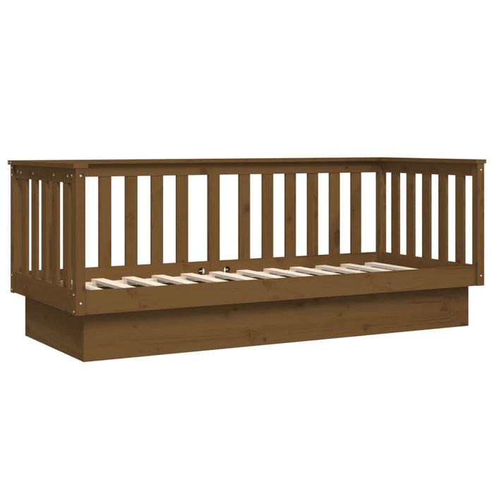 Day Bed without Mattress Honey Brown 75x190 cm Small Single Solid Wood Pine