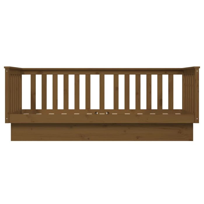 Day Bed without Mattress Honey Brown 75x190 cm Small Single Solid Wood Pine