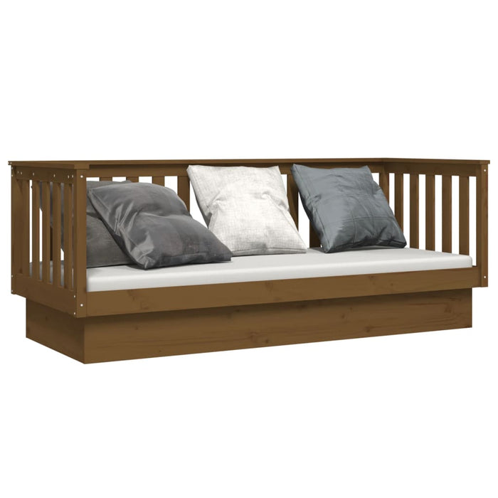 Day Bed without Mattress Honey Brown 90x190 cm Single Solid Wood Pine