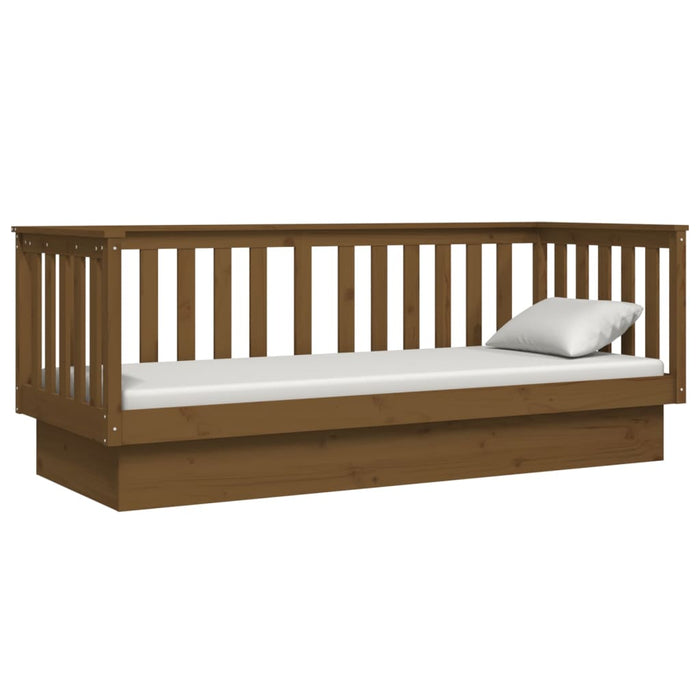 Day Bed without Mattress Honey Brown 90x190 cm Single Solid Wood Pine