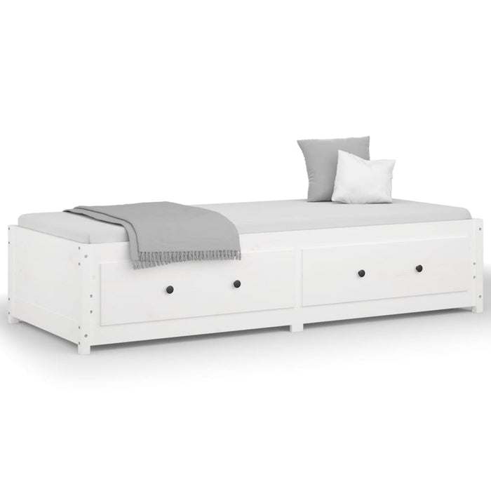 Day Bed without Mattress White 90x200 cm Solid Wood Pine