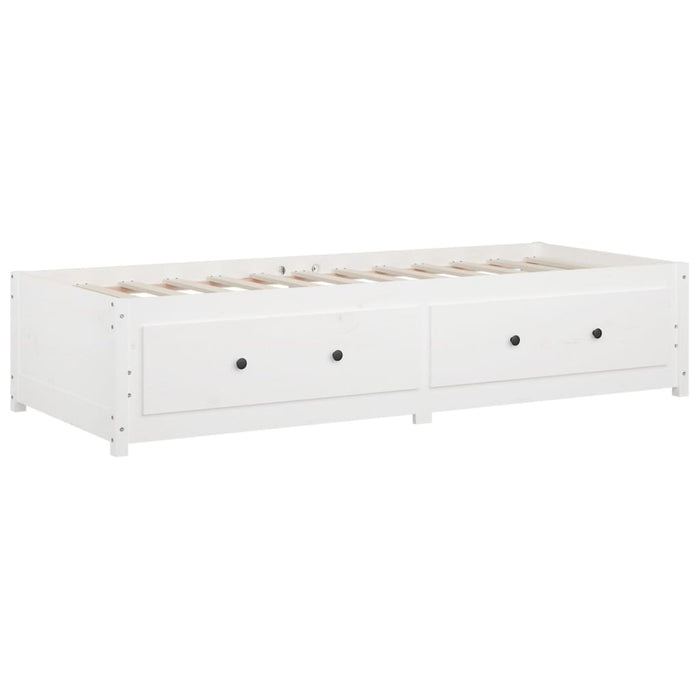 Day Bed without Mattress White 90x200 cm Solid Wood Pine