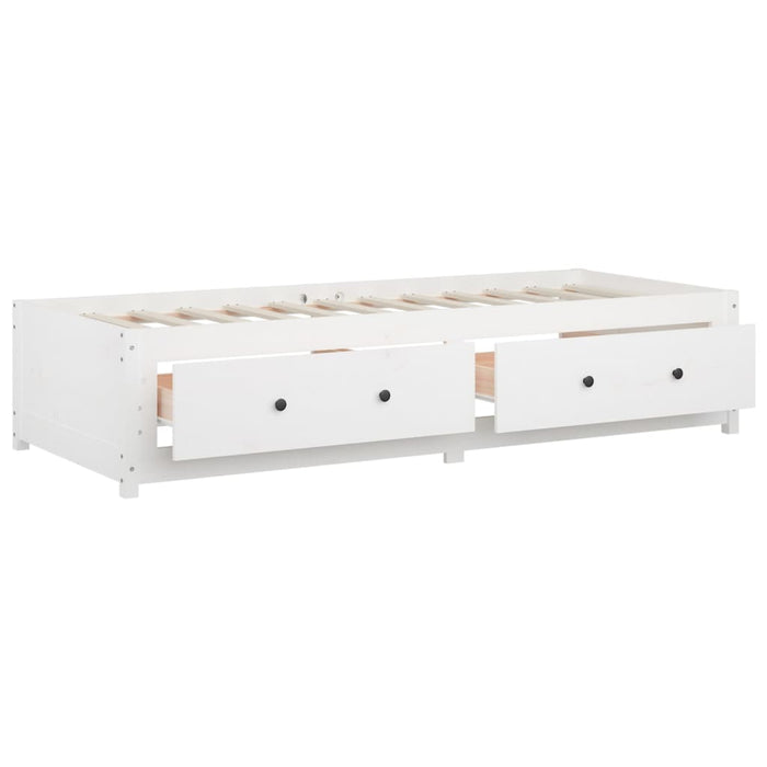 Day Bed without Mattress White 90x200 cm Solid Wood Pine