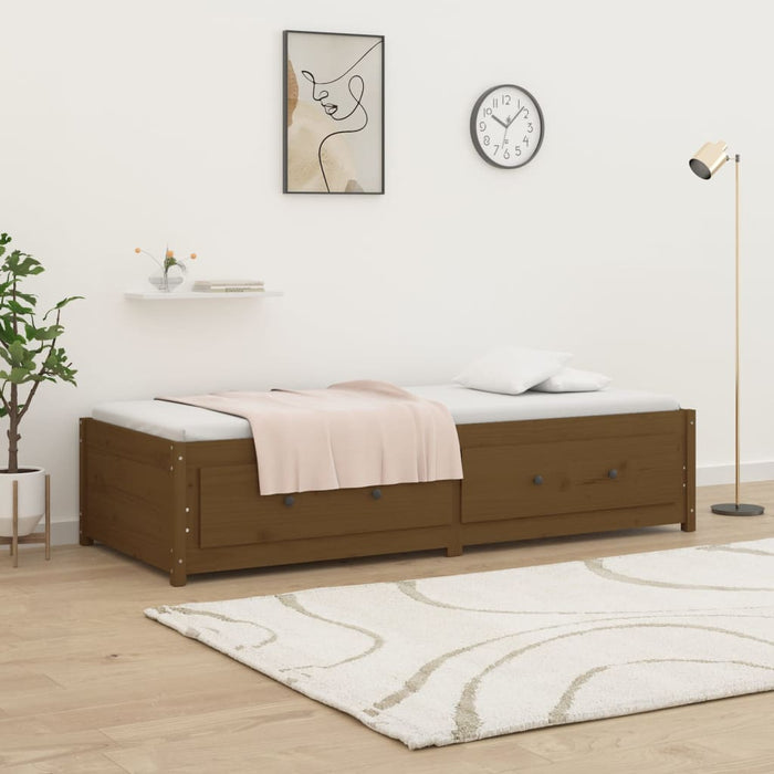 Day Bed without Mattress Honey Brown 90x200 cm Solid Wood Pine