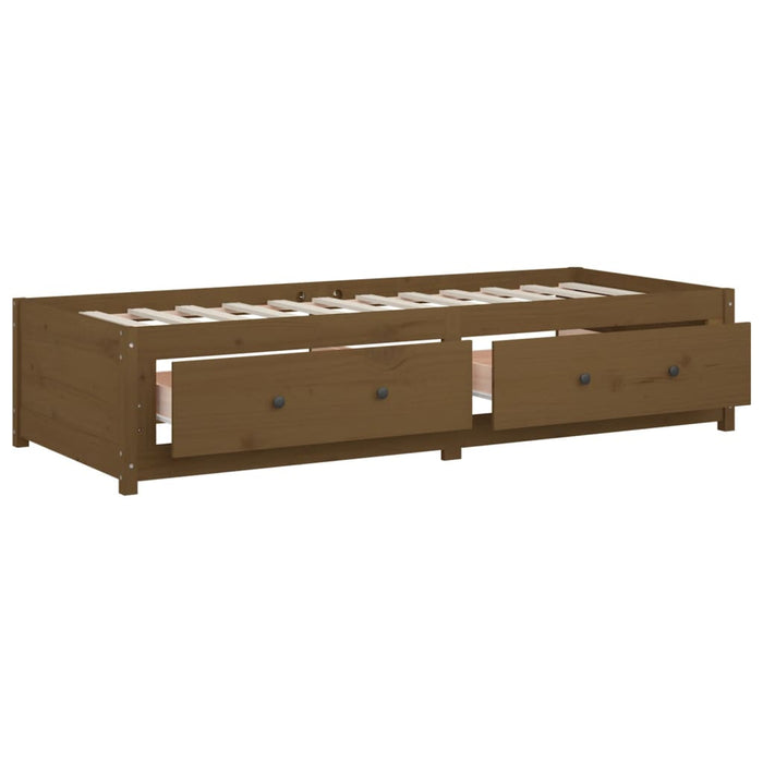 Day Bed without Mattress Honey Brown 90x200 cm Solid Wood Pine