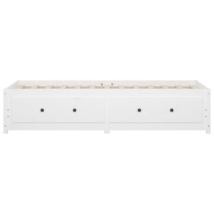 Day Bed without Mattress White 90x190 cm Single Single Solid Wood Pine