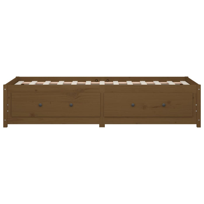 Day Bed without Mattress Honey Brown 90x190 cm Single  Solid Wood Pine