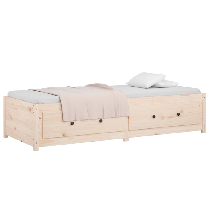 Day Bed without Mattress 75x190 cm Small Single Small Single Solid Wood Pine