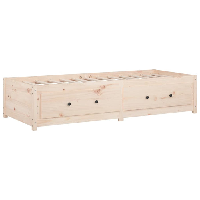 Day Bed without Mattress 75x190 cm Small Single Small Single Solid Wood Pine