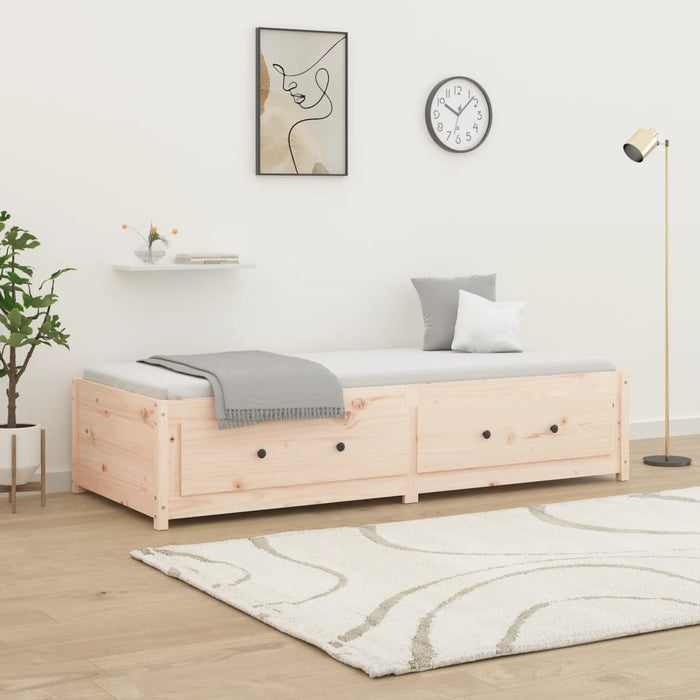 Day Bed without Mattress 75x190 cm Small Single Small Single Solid Wood Pine