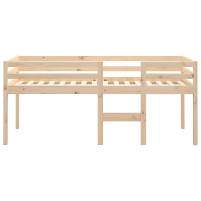 High Sleeper Bed without Mattress 90x200 cm Solid Wood Pine