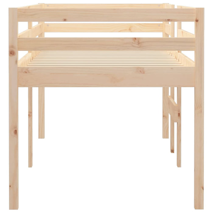 High Sleeper Bed without Mattress 90x200 cm Solid Wood Pine