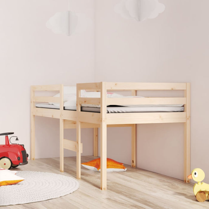 High Sleeper Bed without Mattress 90x200 cm Solid Wood Pine