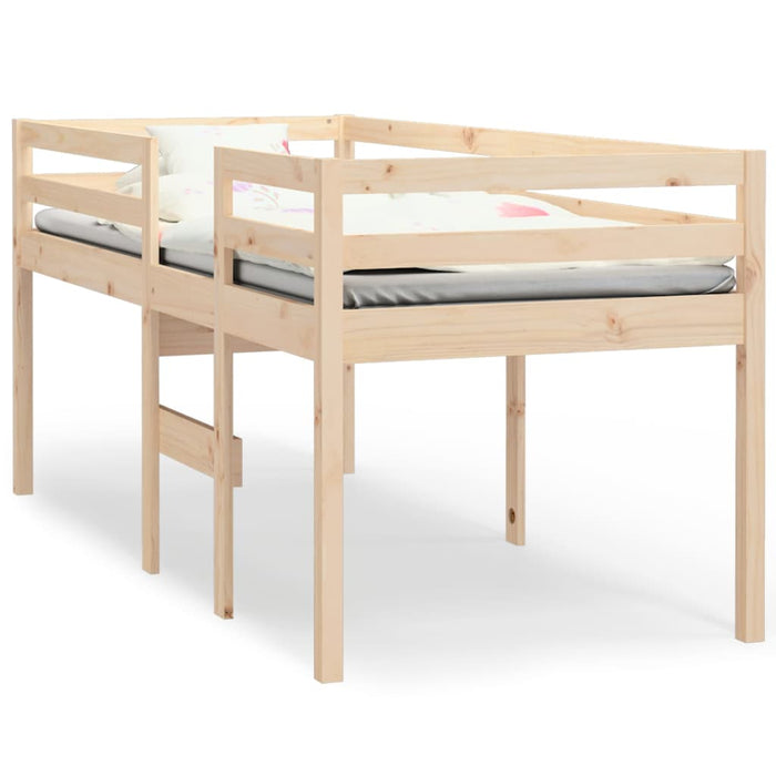 High Sleeper Bed without Mattress 80x200 cm Solid Wood Pine