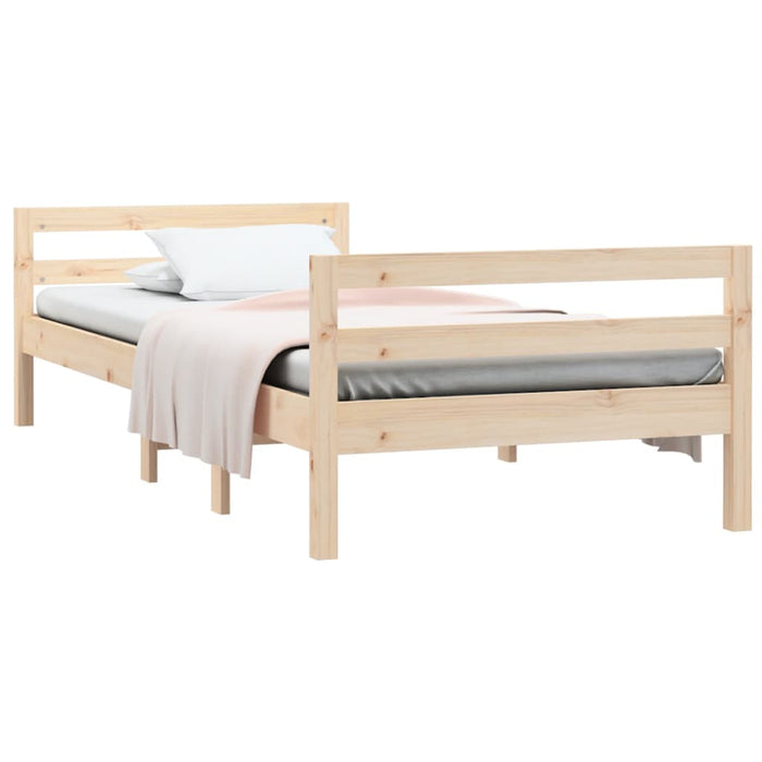 Bed Frame without Mattress 90x200 cm Solid Wood Pine