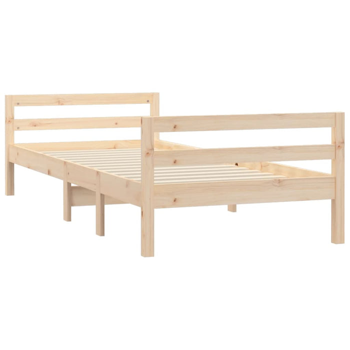 Bed Frame without Mattress 90x200 cm Solid Wood Pine