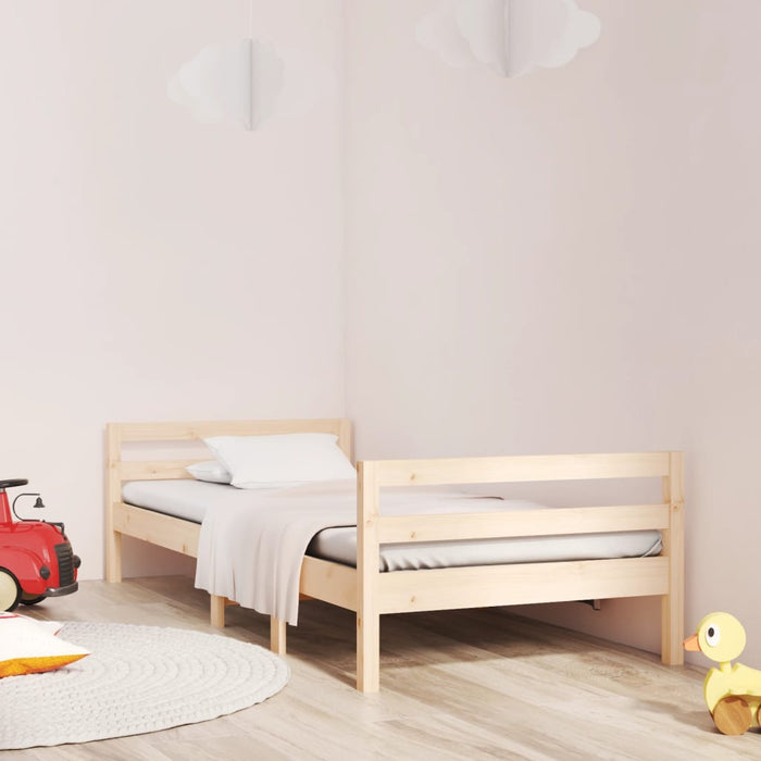 Bed Frame without Mattress 90x200 cm Solid Wood Pine