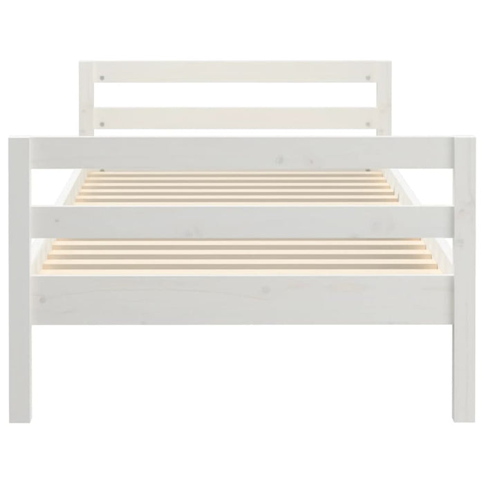 Bed Frame without Mattress White 90x200 cm Solid Wood Pine