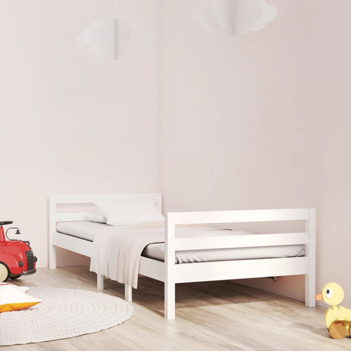 Bed Frame without Mattress White 80x200 cm Solid Wood Pine