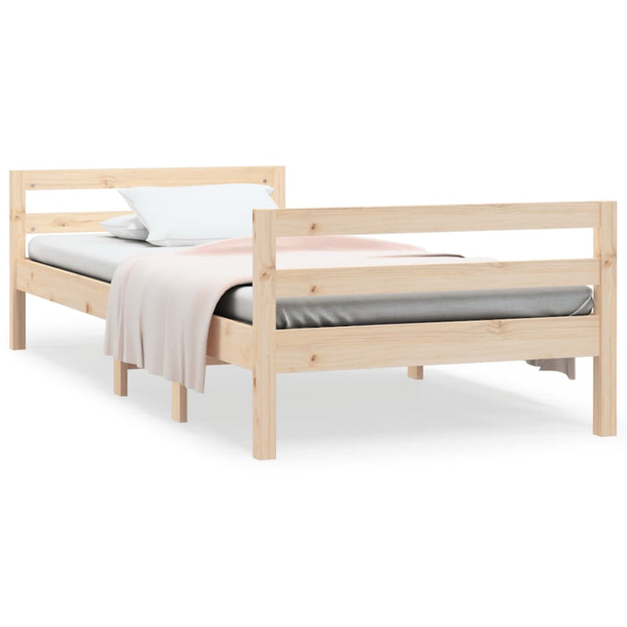 Bed Frame without Mattress 90x190 cm Single Solid Wood Pine