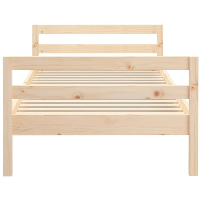 Bed Frame without Mattress 75x190 cm Small Single Solid Wood Pine