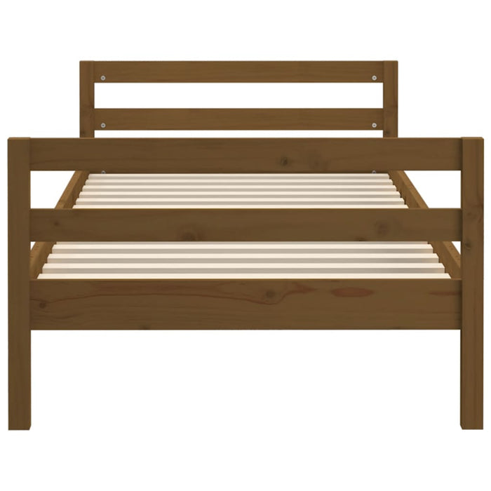 Bed Frame without Mattress Honey Brown 75x190 cm Small Single Solid Wood Pine