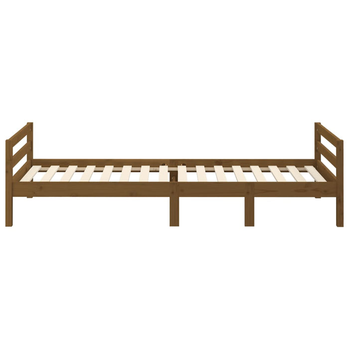 Bed Frame without Mattress Honey Brown 75x190 cm Small Single Solid Wood Pine