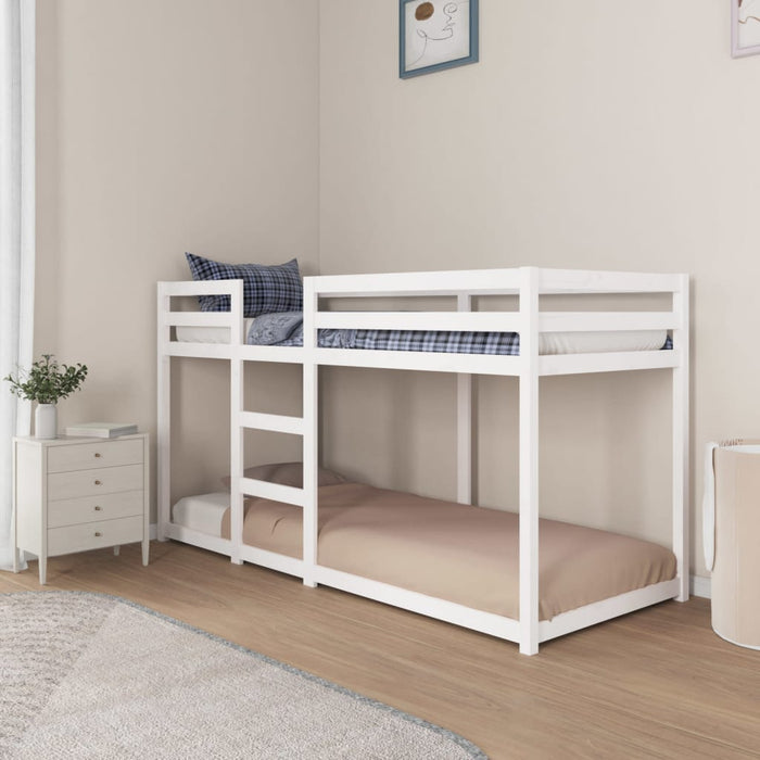 Bunk Bed without Mattress White 80x200 cm Solid Wood Pine