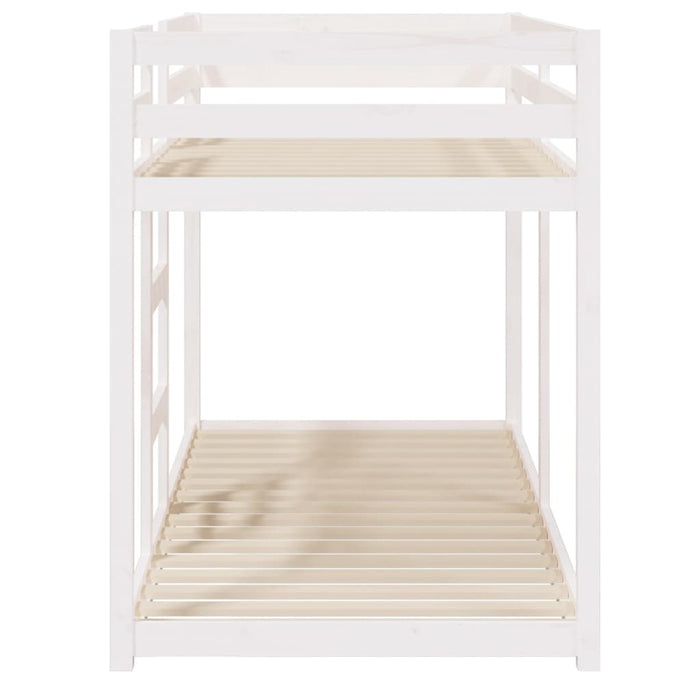 Bunk Bed without Mattress White 80x200 cm Solid Wood Pine