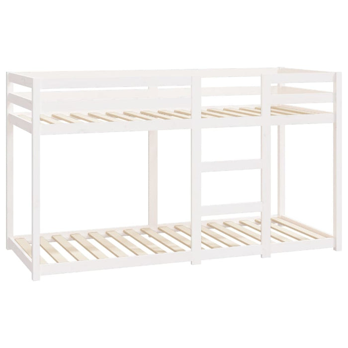 Bunk Bed without Mattress White 75x190 cm Small Single Solid Wood Pine